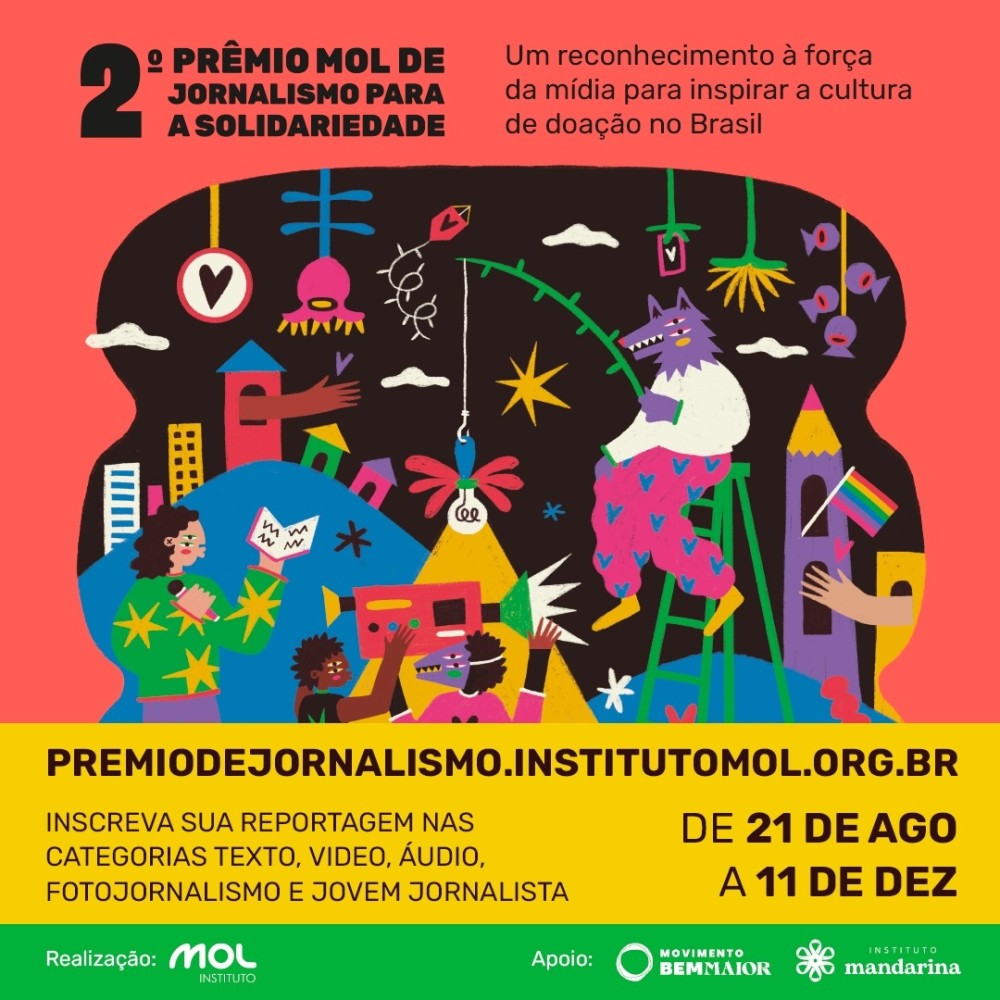 Profissionais e acadêmicos podem inscrever, até 9 de dezembro, reportagens em formato de texto, áudio, vídeo ou fotografia publicadas entre 1º de janeiro e 9 de dezembro de 2023 