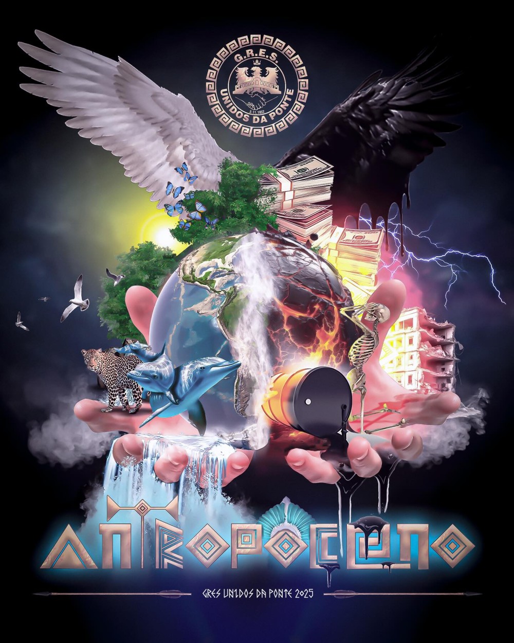 Carnaval 2025: Logo Oficial Gres Unidos da Ponte 