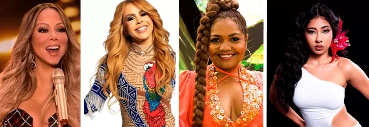 Mariah Carey, Joelma, Gaby Amarantos e Zaynara - Foto de Capa: Divulgação / Internet 