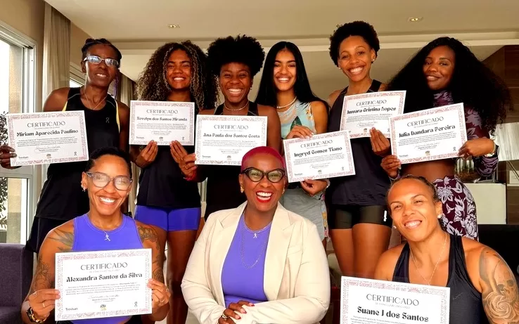 Participantes da edição de 2024 e a CEO da Afroesporte, Mia Lopes - Foto de Capa: Divulgação 