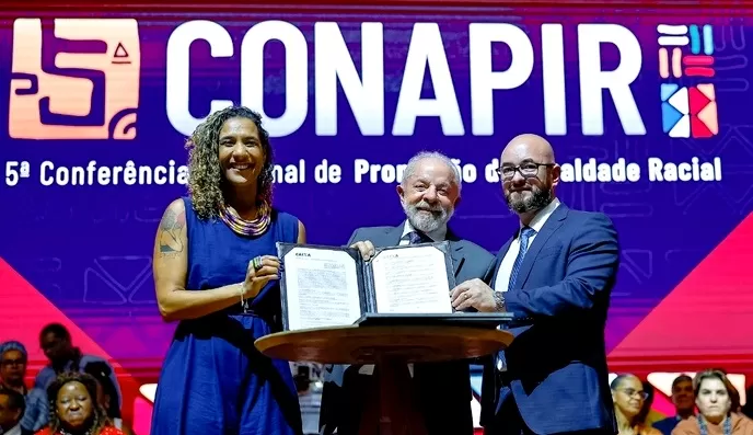 Anielle Franco, Lula e Anderson Possa - Foto de Capa: Ricardo Stuckert / PR