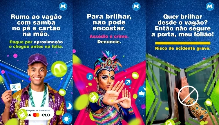 Carnaval sobre trilhos: O MetrôRio leva você direto para a folia