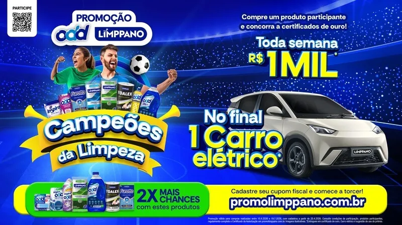 Últimos dias para concorrer a um carro elétrico e prêmios em dinheiro com ODD e Limppano