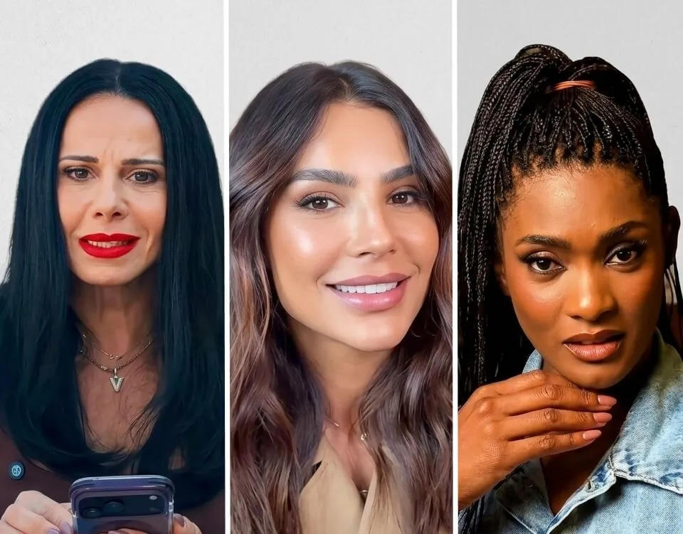 Viviane Araújo, Erika Januza e Cintia Chagas - Foto de Capa: Montagem / Reprodução Instagram @araujovivianne / @cintiachagass / @erikajanuza