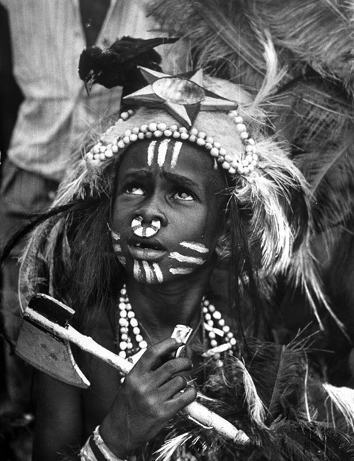 March 1951: Resident dresssed in costume attending the Mardi Gras. (Photo by Leonard Mccombe/Time & Life Pictures/Getty Images)