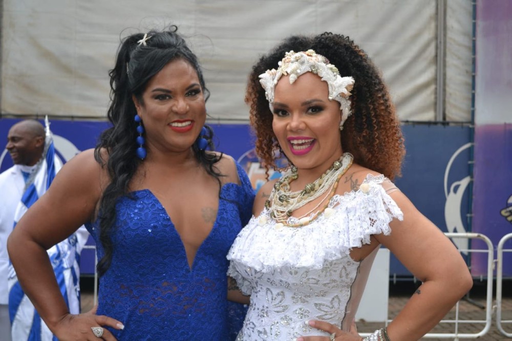 Pipa Brasey e primeira porta-bandeira Lucinha Nobre