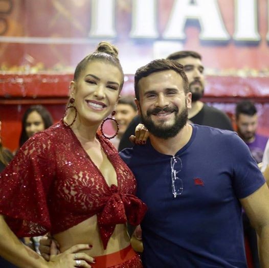 Lorena Improta e presidente Marcelinho Calil