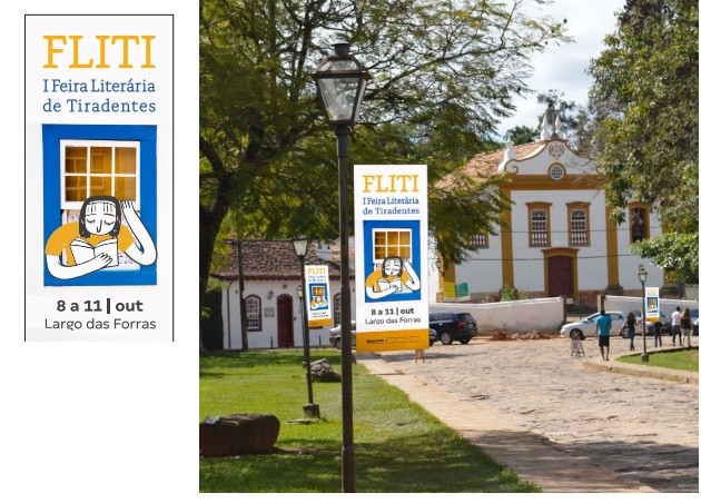 Serão quatro dias de imersão no universo do conhecimento e da cultura literária, 8 a 11 de outubro - Foto: Praça com galhardete FLITI
