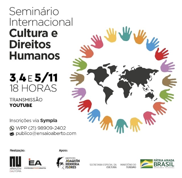 03, 04 e 05 de novembro às 18h com transmissão ao vivo do Armazém da Utopia