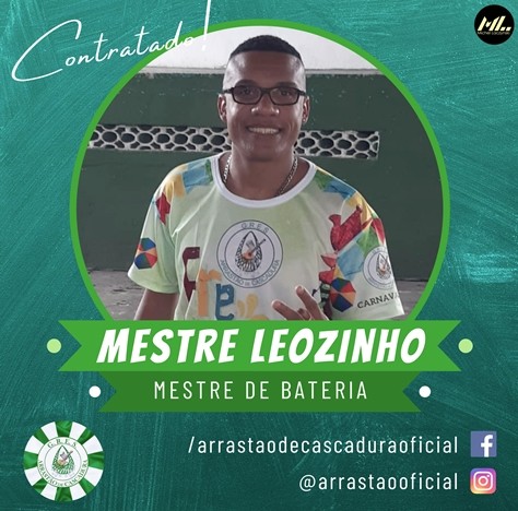 A direção da Arrastão deseja boas vindas e muito sucesso ao Mestre Leozinho neste retorno à escola