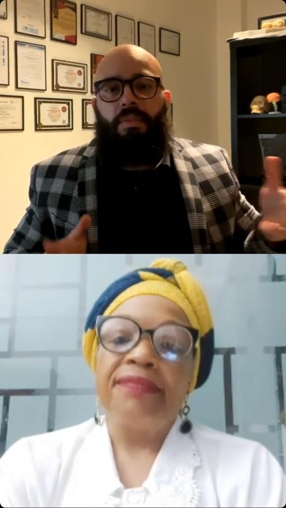 Os doutores Fabiano de Abreu e Ângela Mathylde conversam em Live sobre a importância de um jornalismo científico e da valorização do cientista - Fotos / Divulgação 