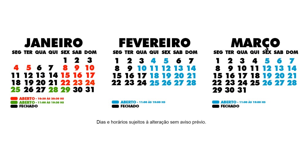 Parque Temático estará fechado nos próximos finais de semana e abrirá nos dias 28 e 29 de janeiro 