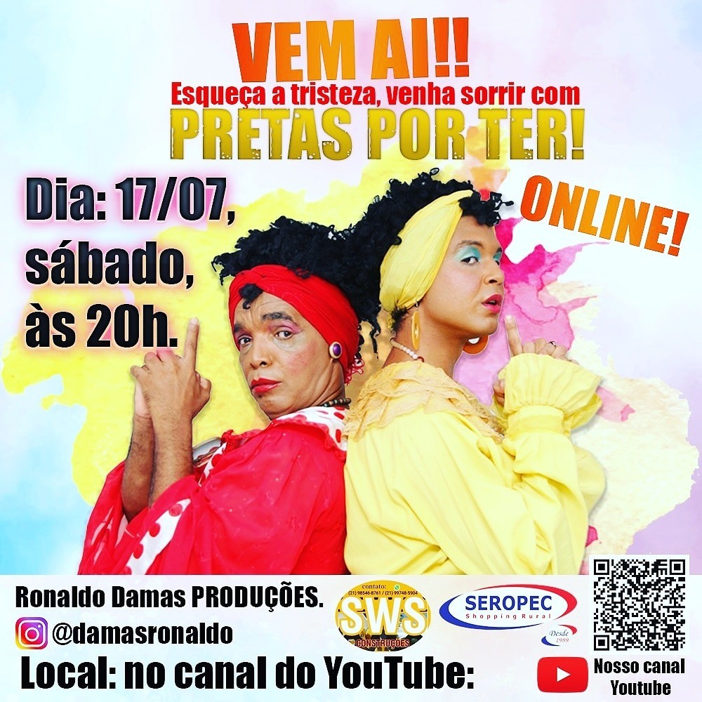 A consagrada comédia produzida por Ronaldo Damas poderá ser conferida em única apresentação, no dia 17 de julho 