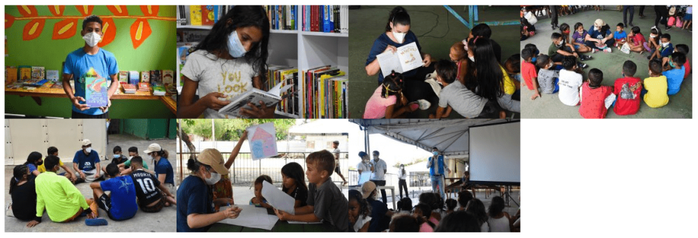 Mais de 6 mil livros foram doados por crianças e adolescentes brasileiras para os jovens refugiados e migrantes da Venezuela dos abrigos Rondon 1 e São Vicente 2 - Fotos: ACNUR / Camila Ignacio Geraldo