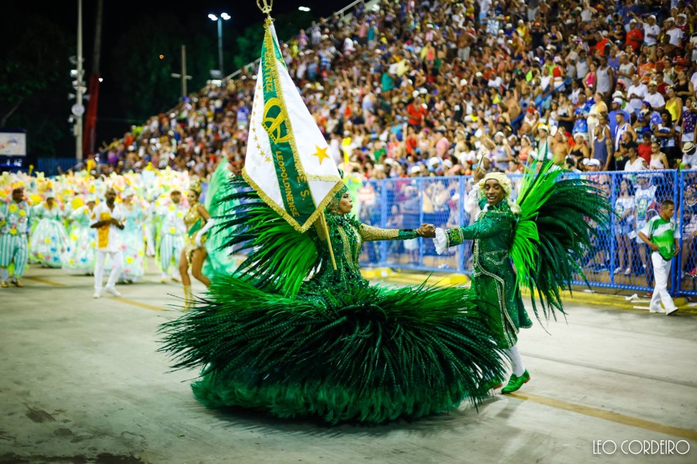 Primeiro casal de mestre-sala e porta-bandeira GRES Imperatriz Leopoldinense - Foto: Leo Cordeiro