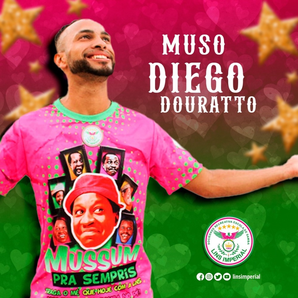 Diego Douratto estreará na verde e rosa no próximo carnaval 