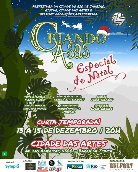 Espetáculo terá curta temporada, de 13 a 15 de dezembro, sempre às 20h. Vendas começam em outubro