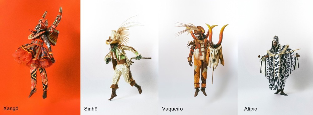 Quatro indumentárias estão à venda para os componentes visando o próximo carnaval - Fotos: Divulgação 