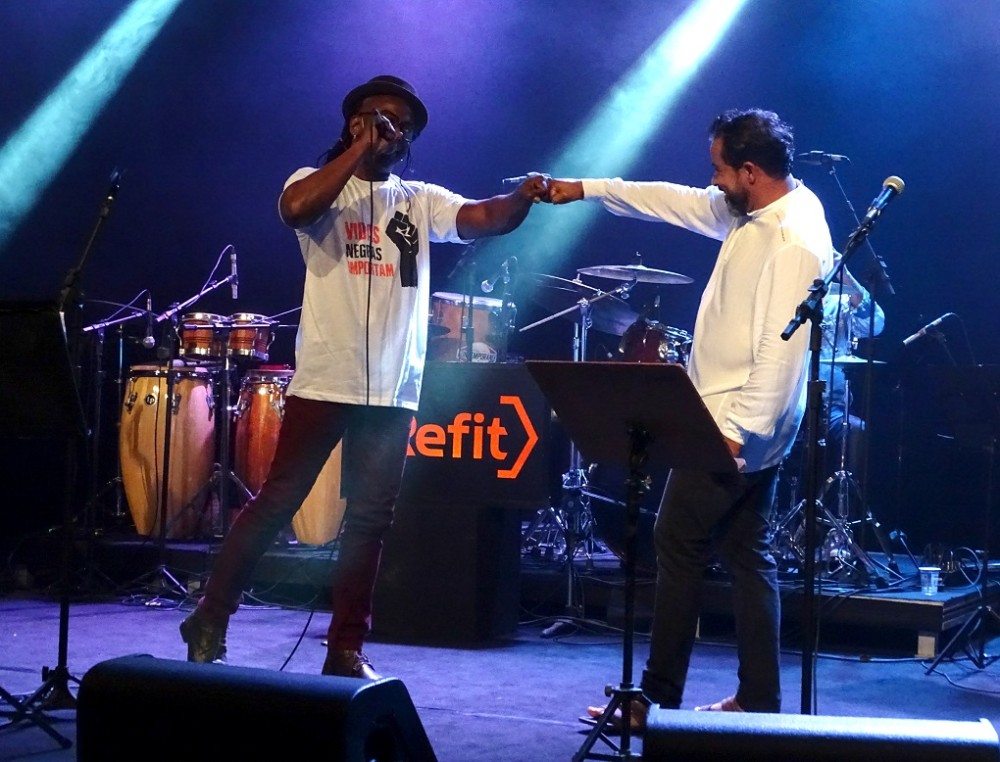 Rogerio Silvestre e Cacá Franklin em Gonzaguinha 30 anos de Saudades - Foto: Marcelo Castello Branco