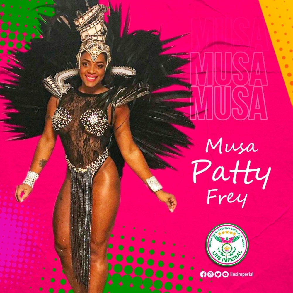 Paty Frey integrará o elenco de musas da verde e rosa do Lins no retorno à Sapucaí 