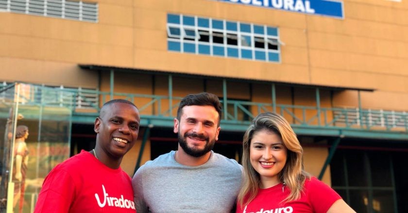 Amanda Poblete, Jeferson Souza e presidente Marcelo Calil Petrus Filho - Foto: Maurício Antunes 