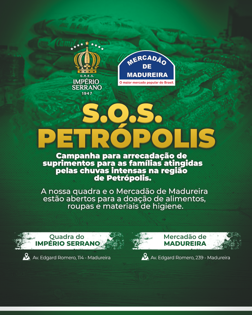 Das 10h às 17h, as portas das duas instituições estarão abertas para a campanha solidária 