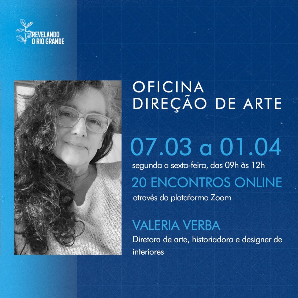 Atividade ministrada por Valeria Verba acontece de 7 de março a 1º de abril de 2022 