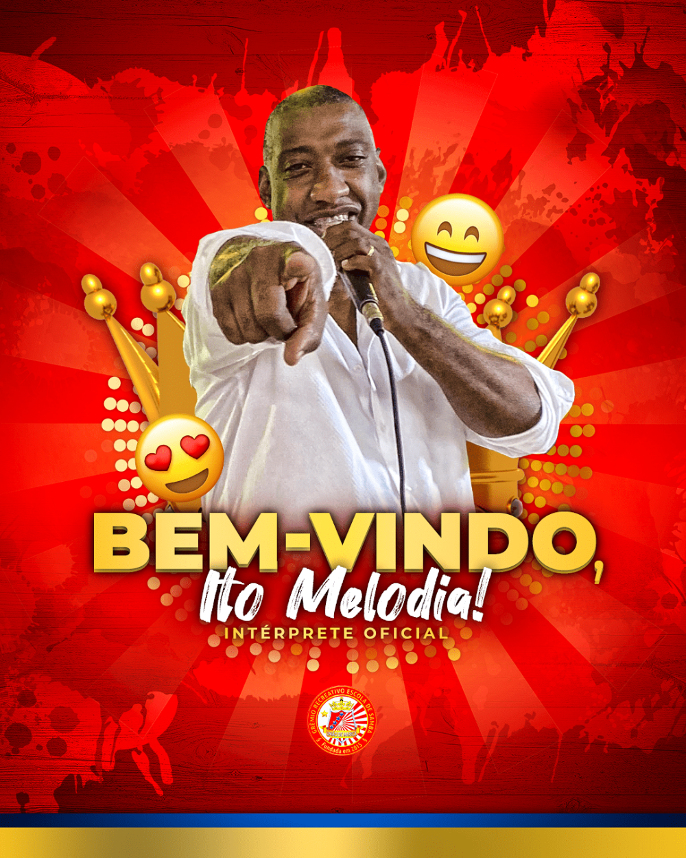 Ele vai conduzir o samba da escola ao lado de Matheus Gaúcho visando o acesso à Sapucaí 