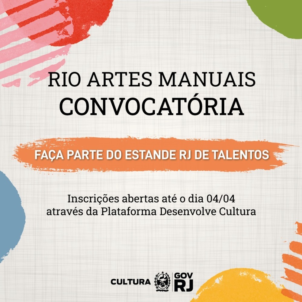 Convocatória será aberta para artistas que apresentem artesanatos relacionados a cultura fluminense 